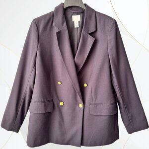 H&M Women’s Oversized Blazer Gold Buttons